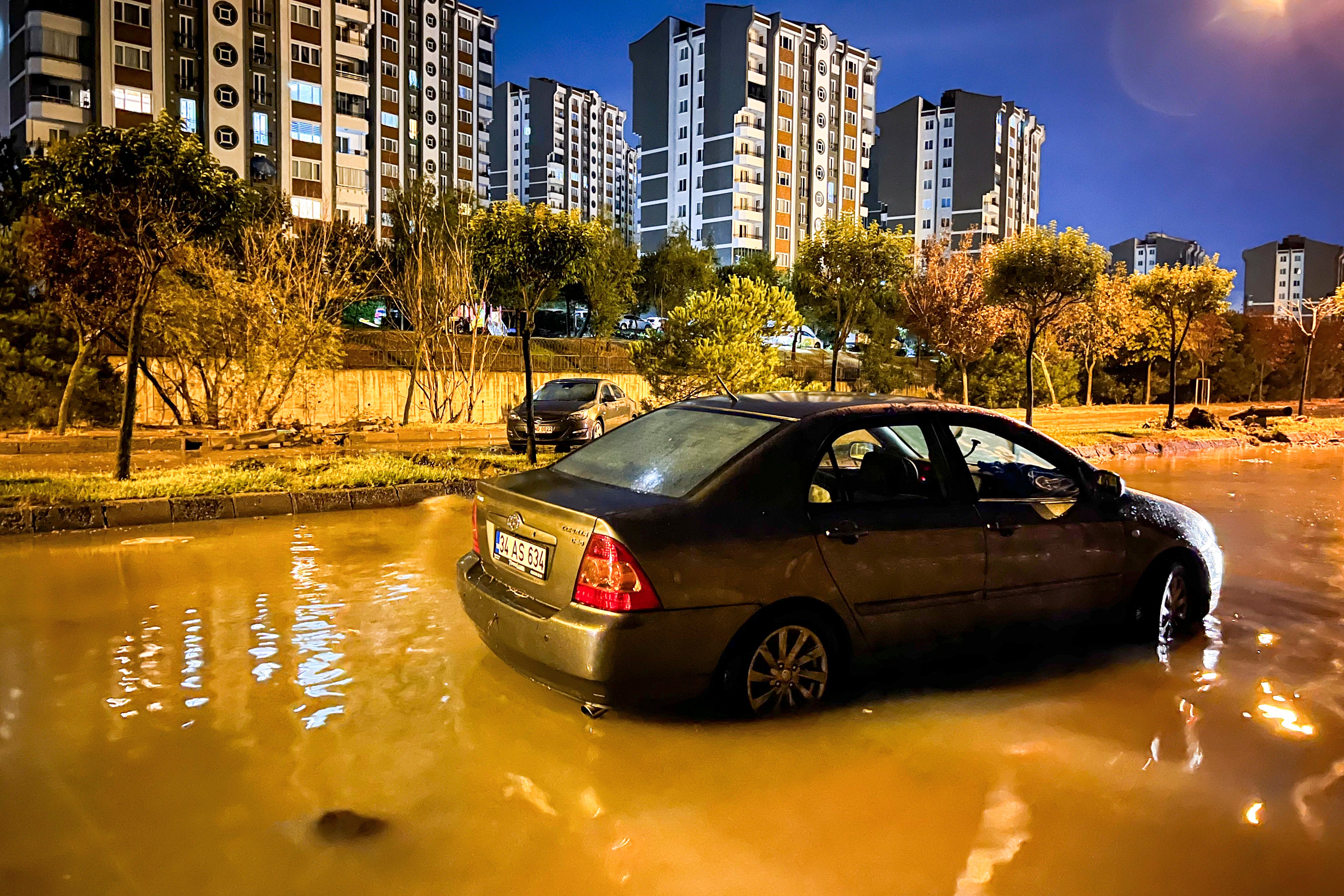 The surging flood waters affected more than 1,750 homes and businesses in the city, according to the Istanbul governor’s office.