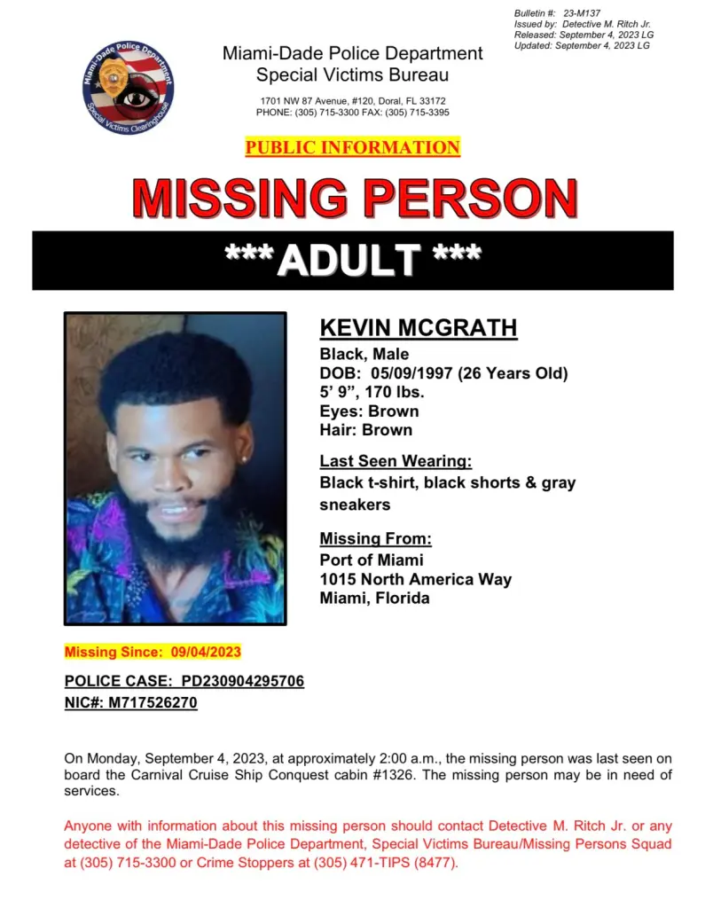 Miami-Dade Police issued a missing persons alert