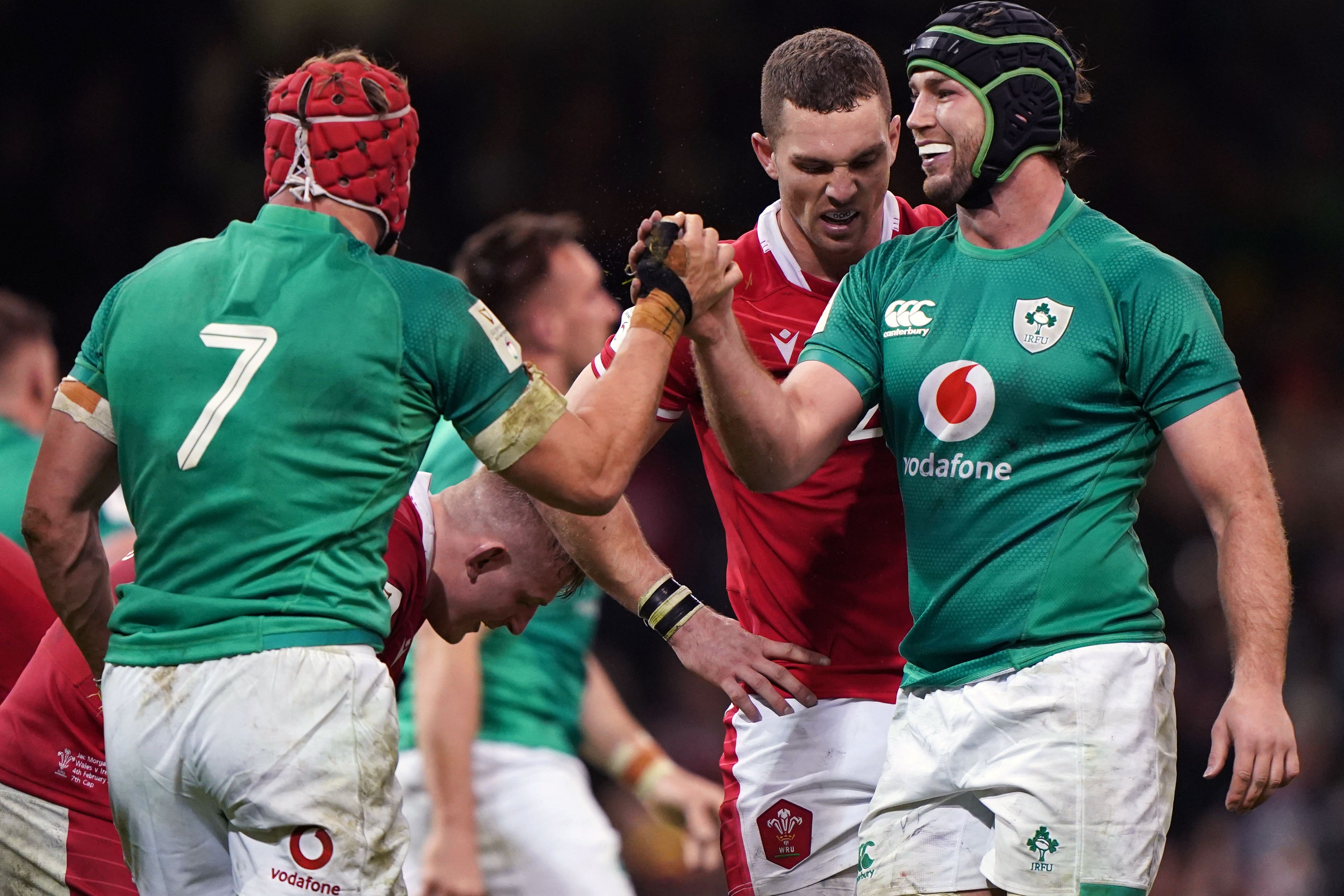 Ireland’s Caelan Doris, right, is preparing for his World Cup debut (Joe Giddens/PA)