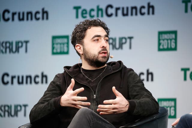 <p>Co-founder of Google DeepMind Mustafa Suleyman attends a Q&A during day 1 of TechCrunch Disrupt London at the Copper Box on 5 December 2016 in London</p>