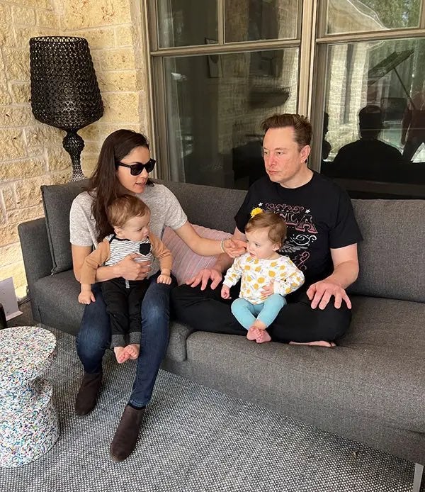 Elon Musk, Shivon Zilis and their twins