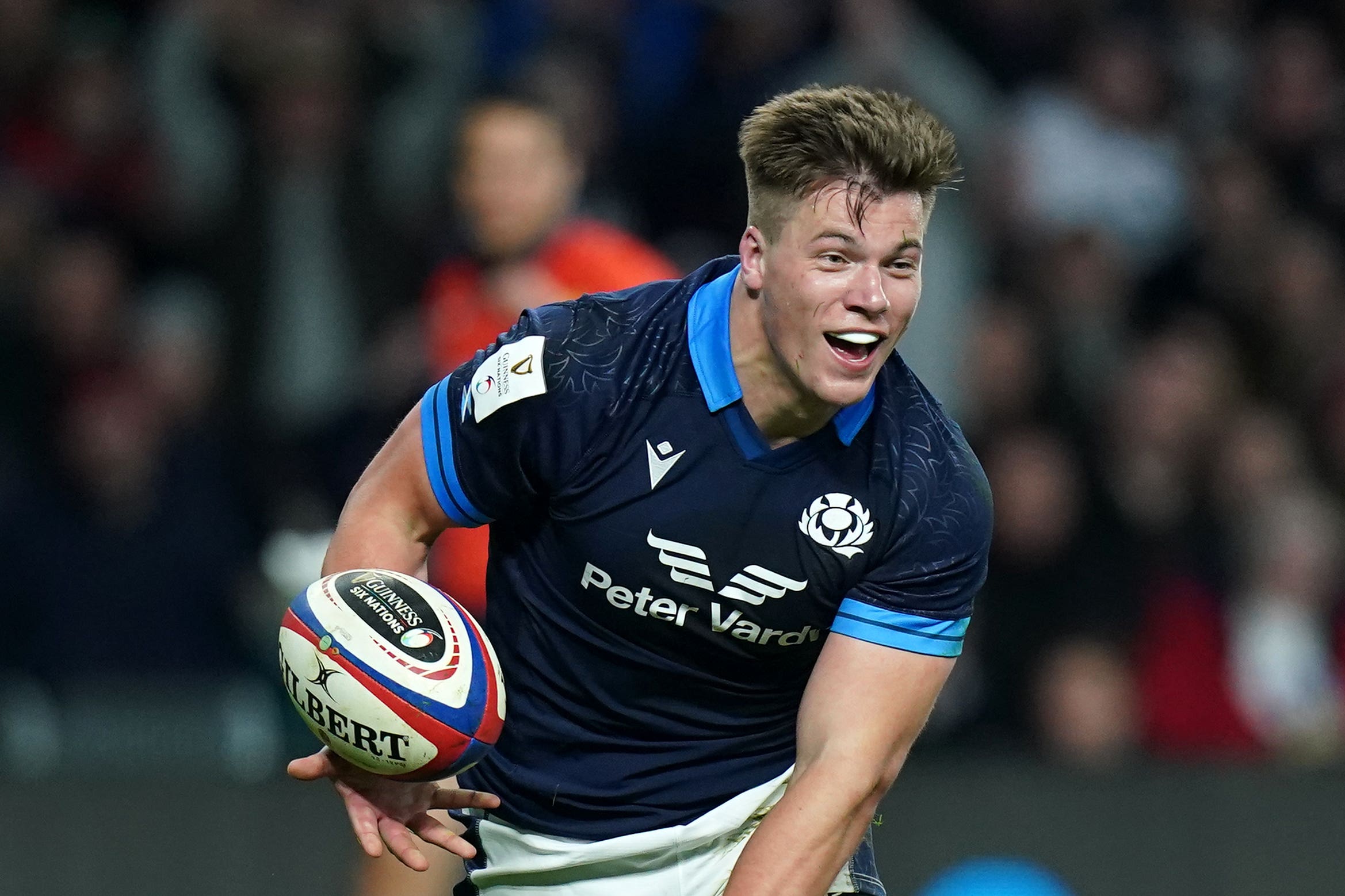 Huw Jones scored four tries in this year’s Six Nations (Adam Davy/PA)
