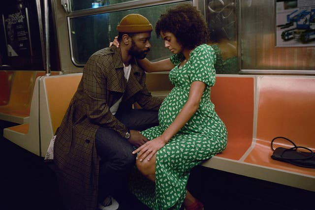 <p>LaKeith Lee Stanfield and Clark Backo play couple Apollo and Emma</p>