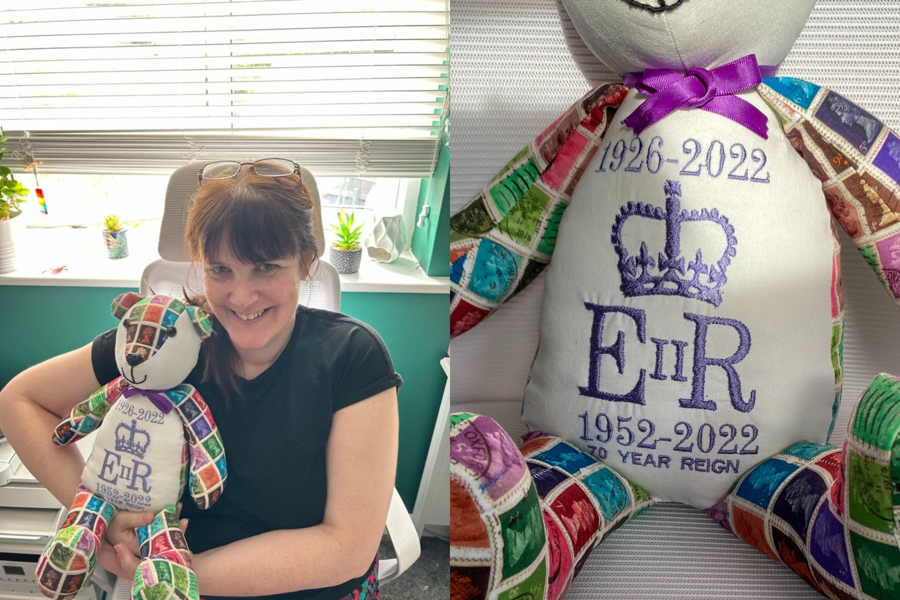 Sharon Samways has made limited edition memory bears to celebrate the life of the late Queen Elizabeth II (Sharon Samways/PA)