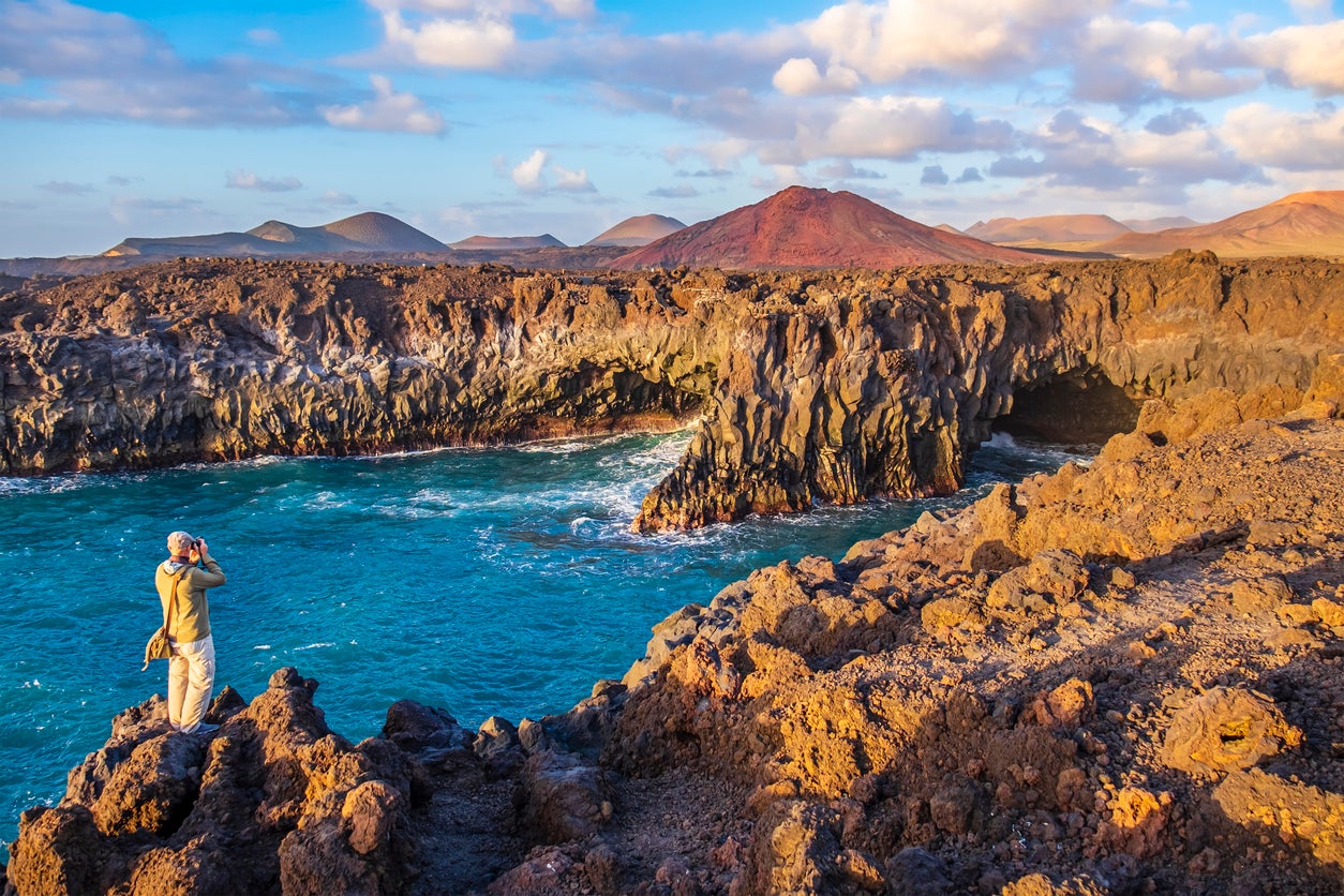Lanzarote lies around four hours from the UK by plane