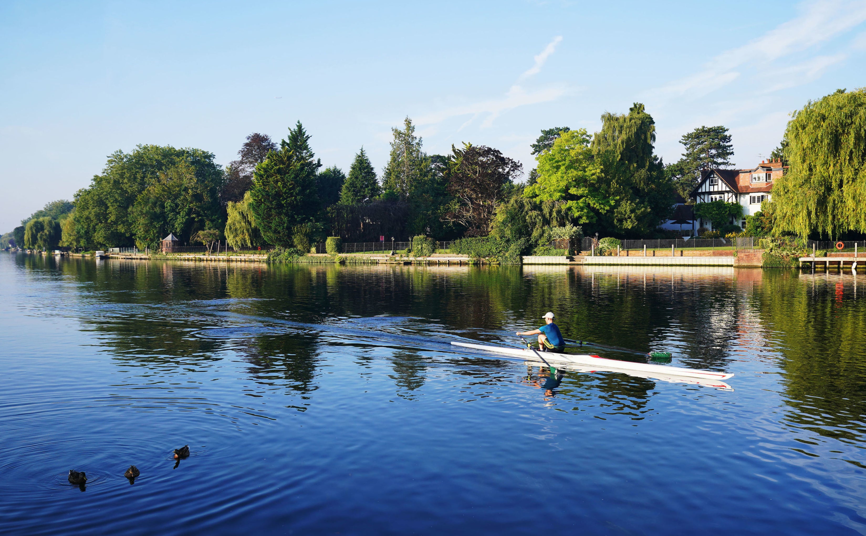The race marks a tradition dating back to the 19th century which sees participants swim a 5km, 2.8km or 1.4km, stretch of the River Thames in Maidenhead