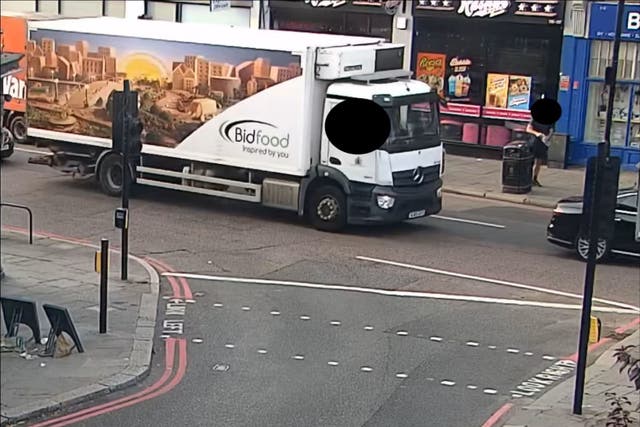 The lorry searched by police in the hunt for Daniel Khalife (Metropolitan Police/PA)
