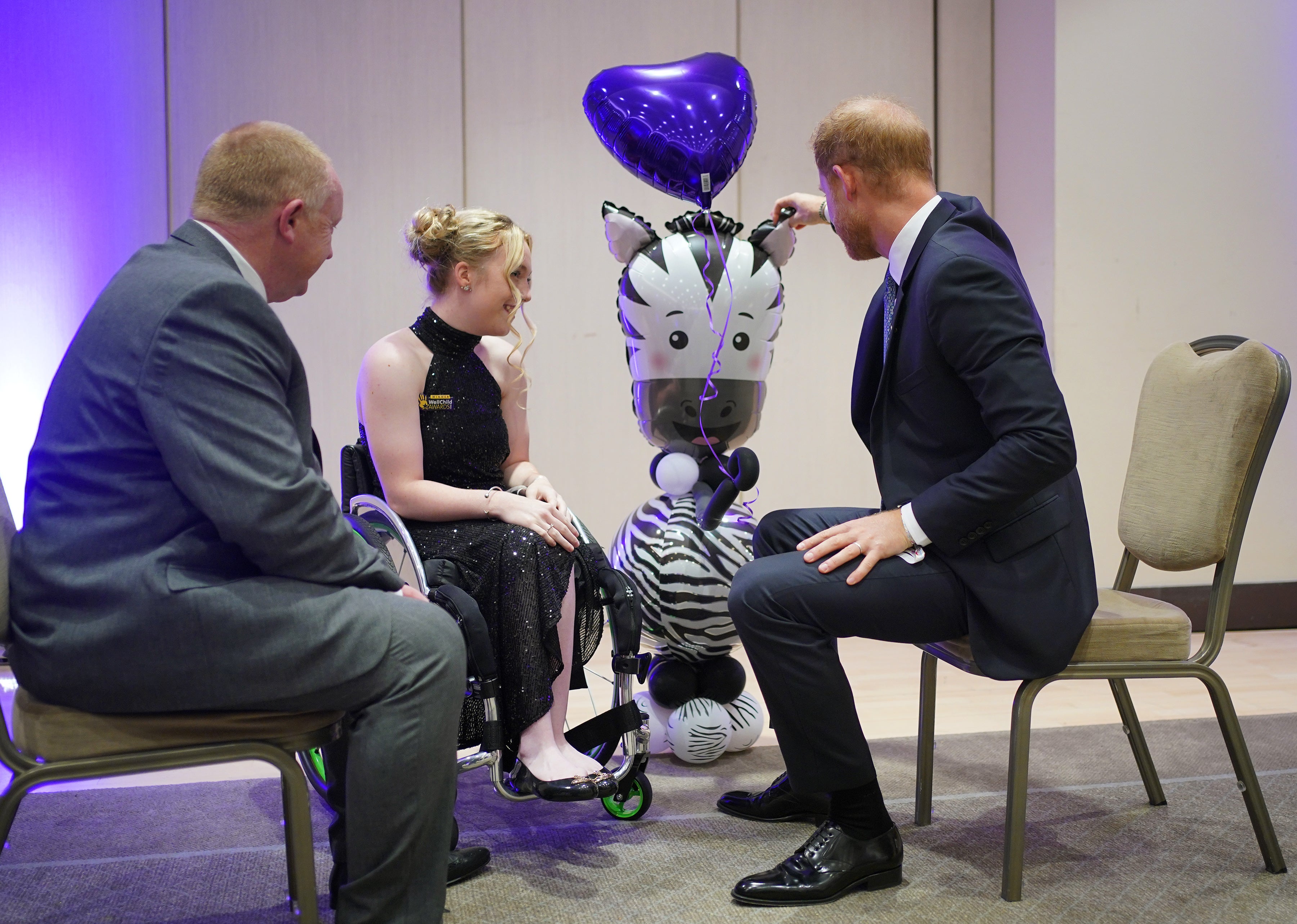 The duke joked ‘Is the theme Madagascar ?’ while playing with the balloons