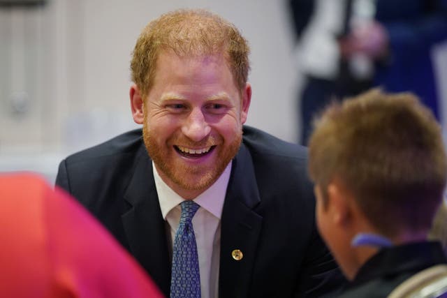 The Duke of Sussex spoke with the children about their interests and hobbies (Yui Mok/PA)