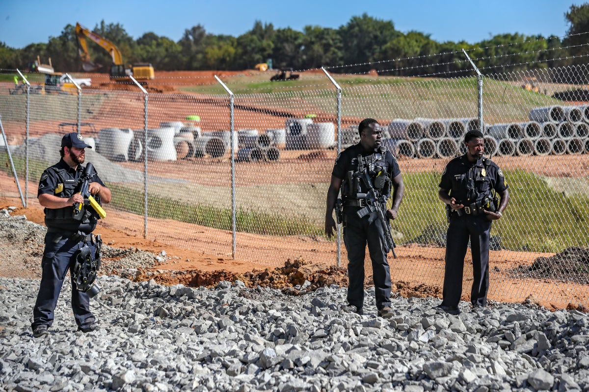 'Stop Cop City' activists arrested after chaining themselves to bulldozer near Atlanta