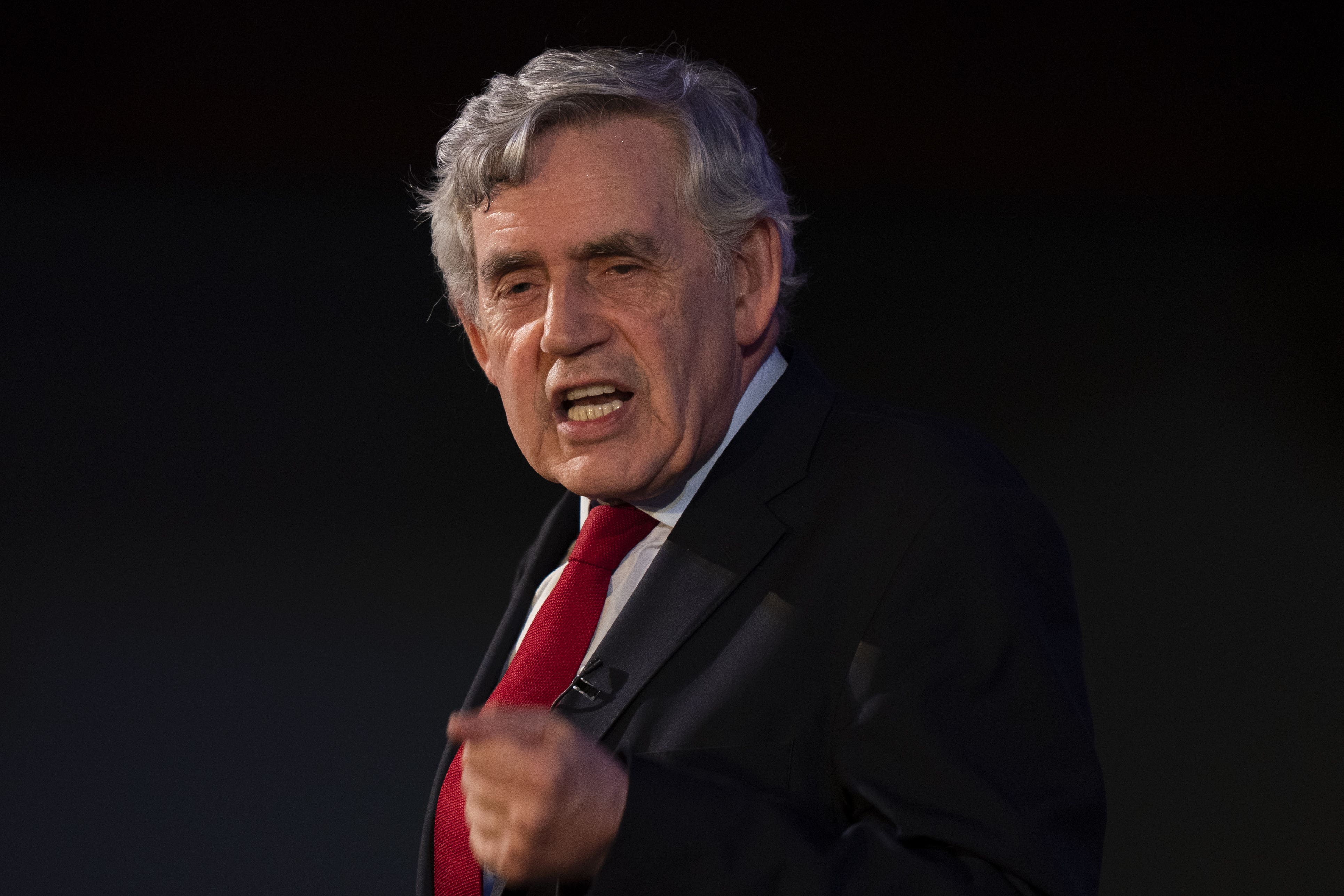 Former prime minister Gordon Brown, pictured speaking at a previous event. (Jane Barlow/PA)