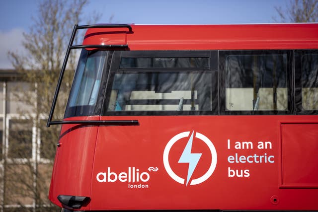 Funding for more electric buses in England has been announced (Liam McBurney/PA)