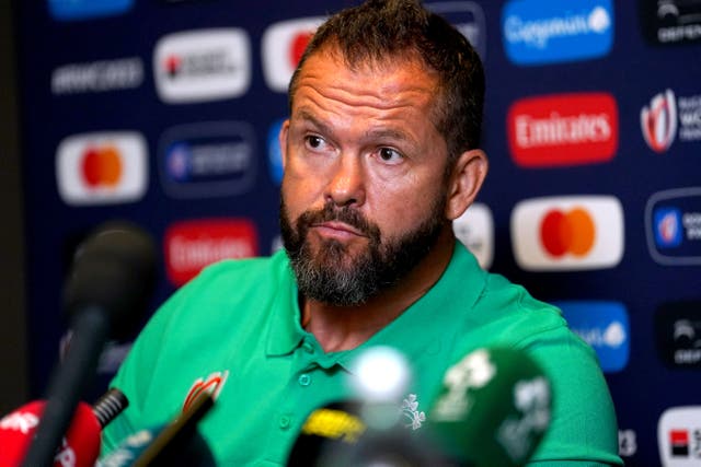 Andy Farrell is preparing to begin his first World Cup as Ireland head coach (David Davies/PA)