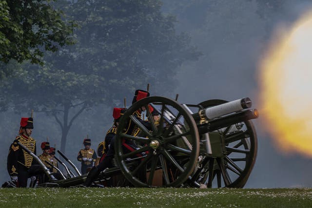 <p>King Charles' accession anniversary celebrated by Hyde Park gun salutes</p>