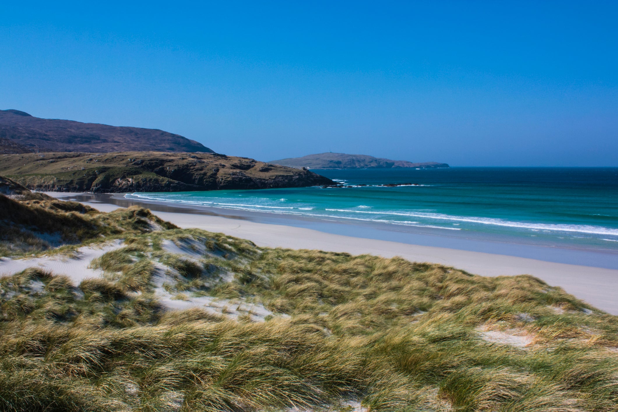 Hop from Barra’s beaches to the rugged hills of Harris