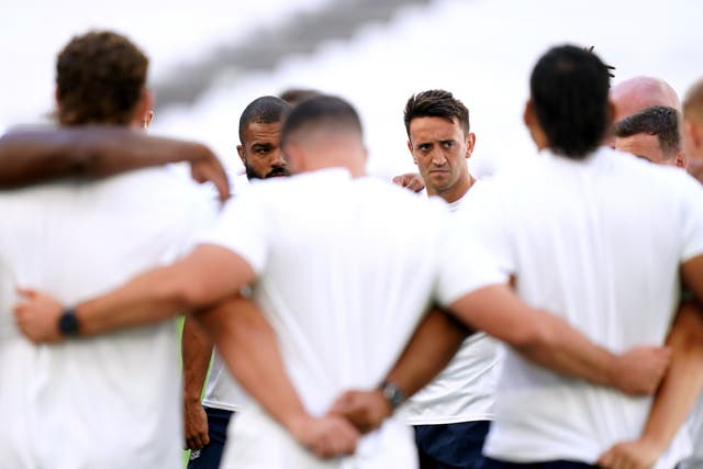 Alex Mitchell at England’s captain’s run in Marseille (Mike Egerton/PA)