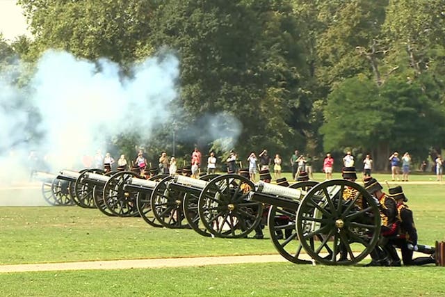 <p>King Charles’ accession: Hyde Park gun salute marks first anniversary of Queen’s death</p>
