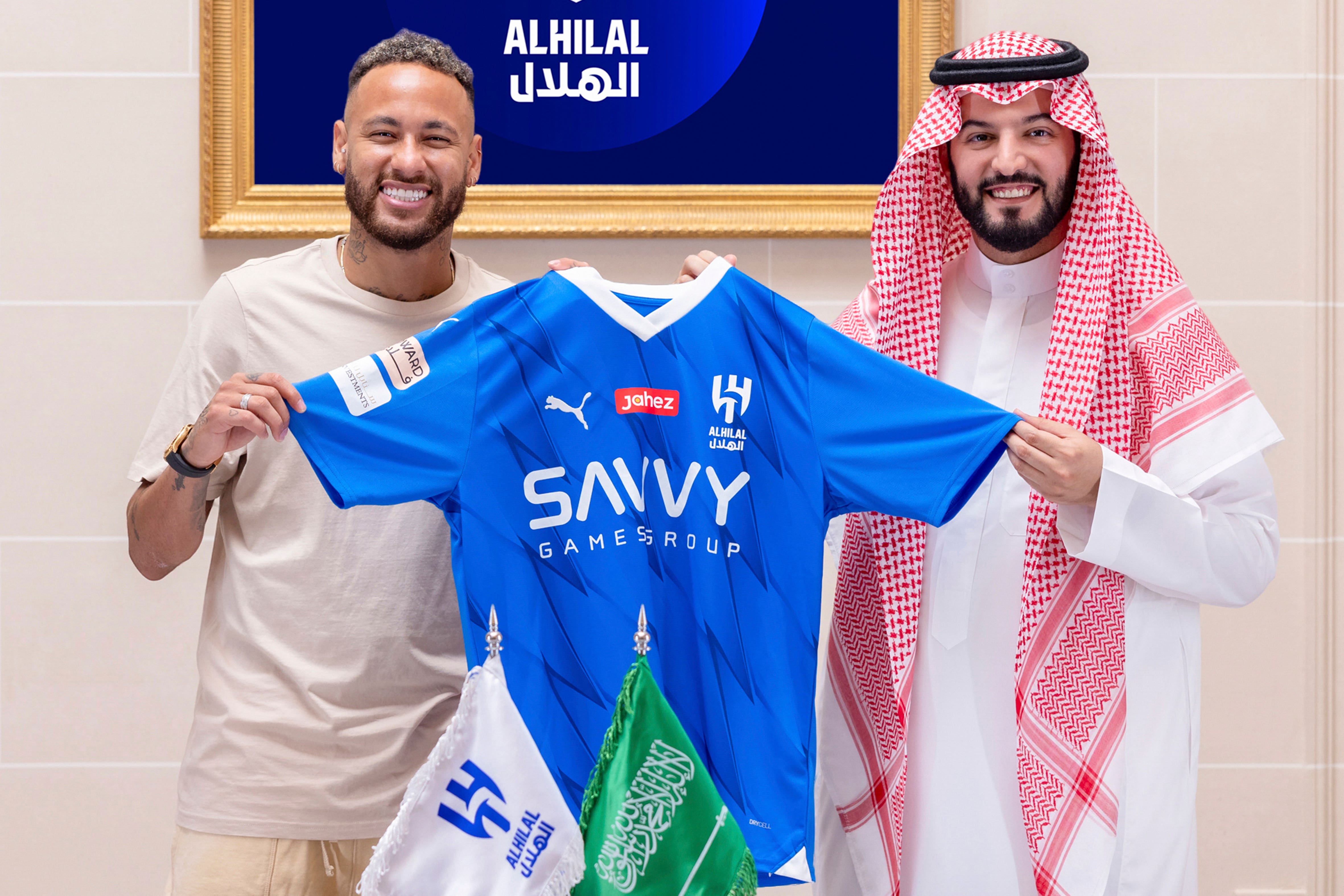 Al Hilal’s signing of Neymar, left, contributed to a ?700million spend by Saudi clubs in the summer window (AP)