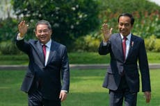 Indonesia says China has pledged $21B in new investment to strengthen ties