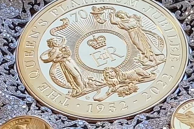 <p>Coin worth an estimated £18.5 million unveiled to mark anniversary of Queen's death</p>