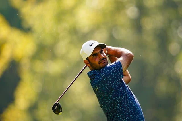 Shubhankar Sharma set a testing clubhouse target on day two of the Horizon Irish Open at The K Club (Brian Lawless/PA)