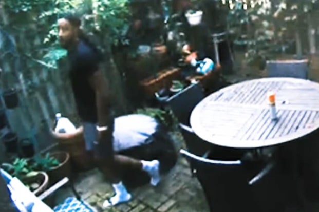 Murder suspect Christopher Haynes is seen in surveillance video after his escape from a DC hospital