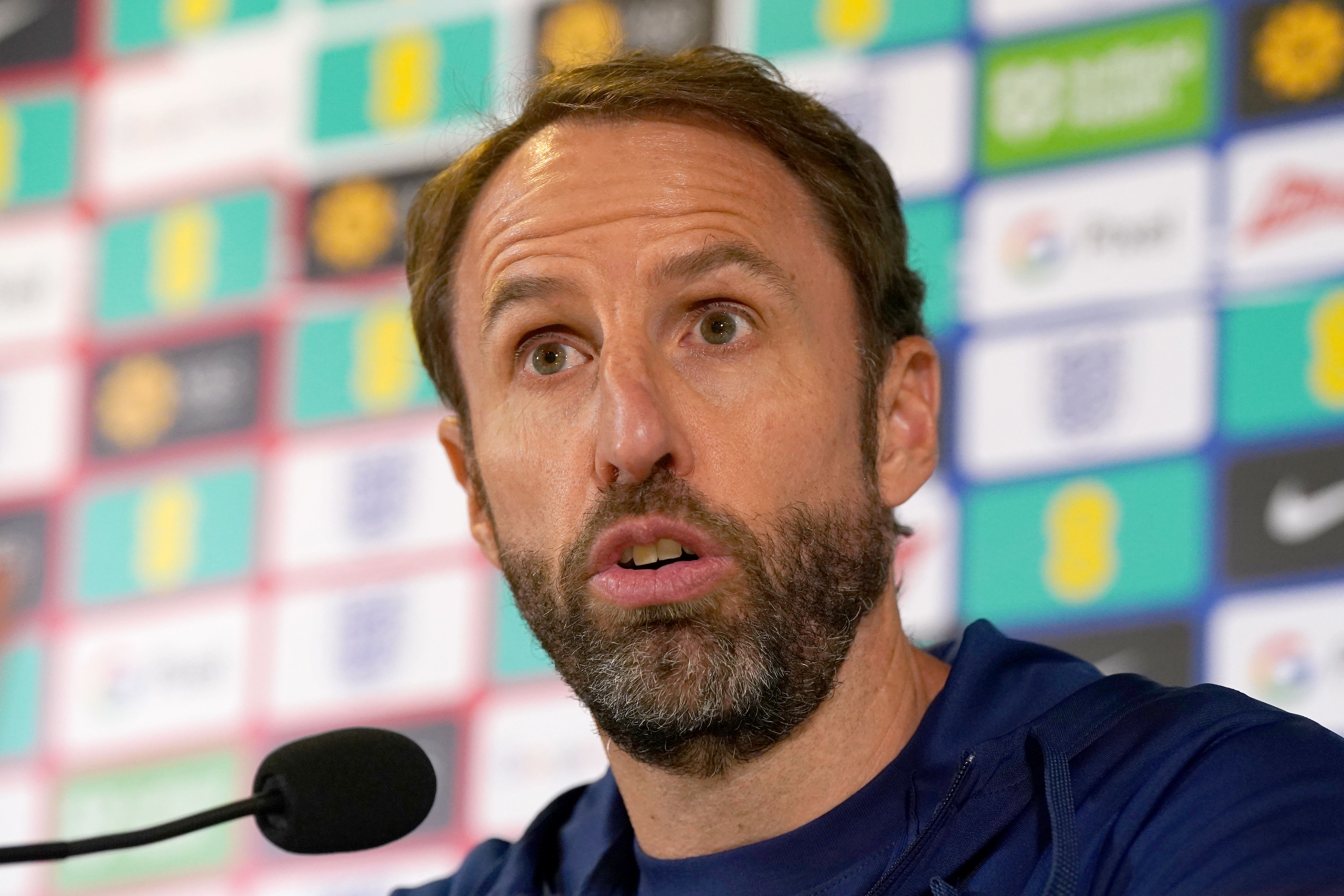 England head coach Gareth Southgate speaking ahead of their Euro 2024 qualifier against Ukraine