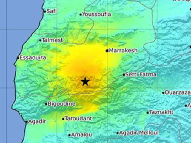 <p>Deadly shock: the location of the Morocco earthquake on 8 September 2023</p>