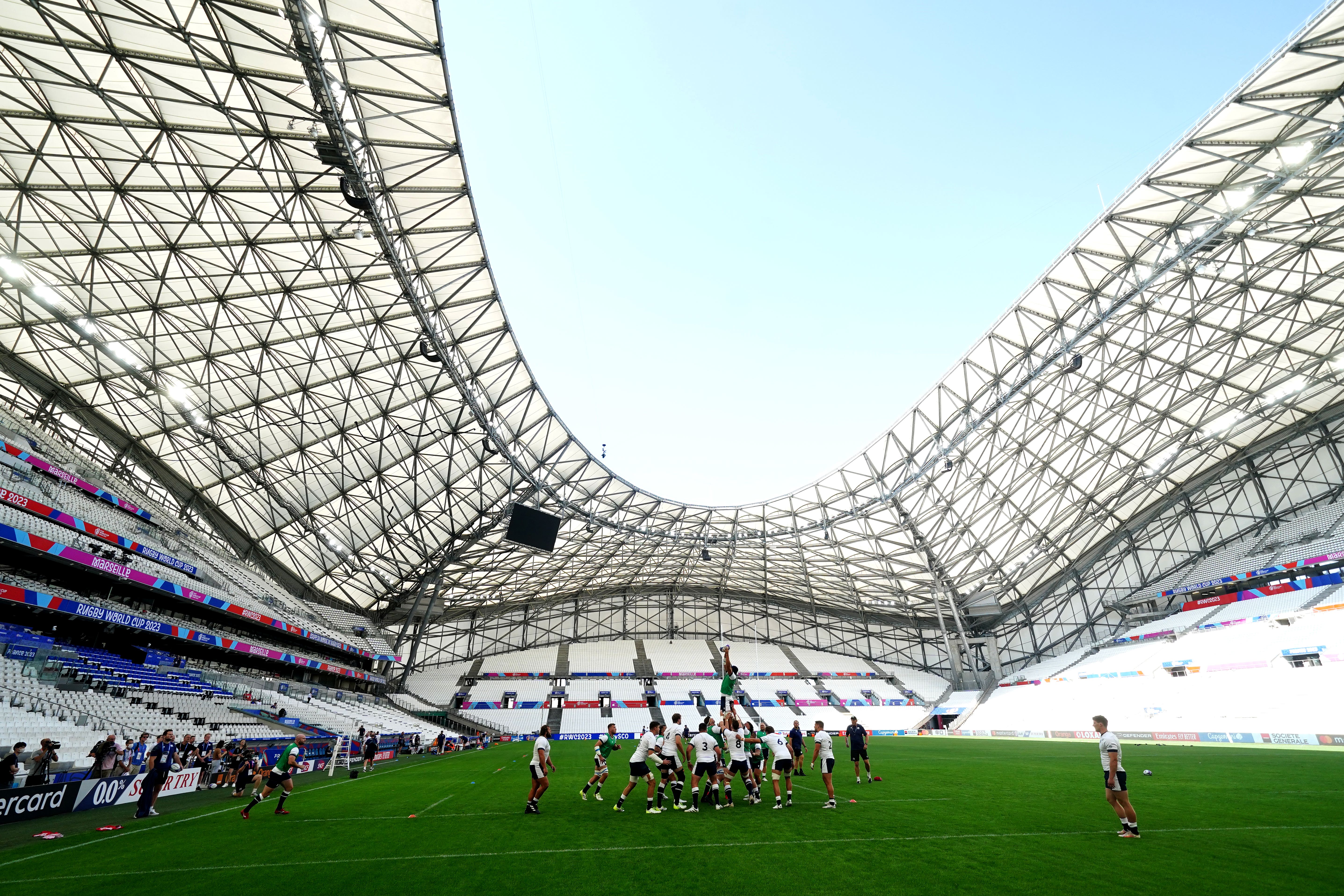 Scotland’s players got a feel for Stade Velodrome on Friday (Mike Egerton/PA)
