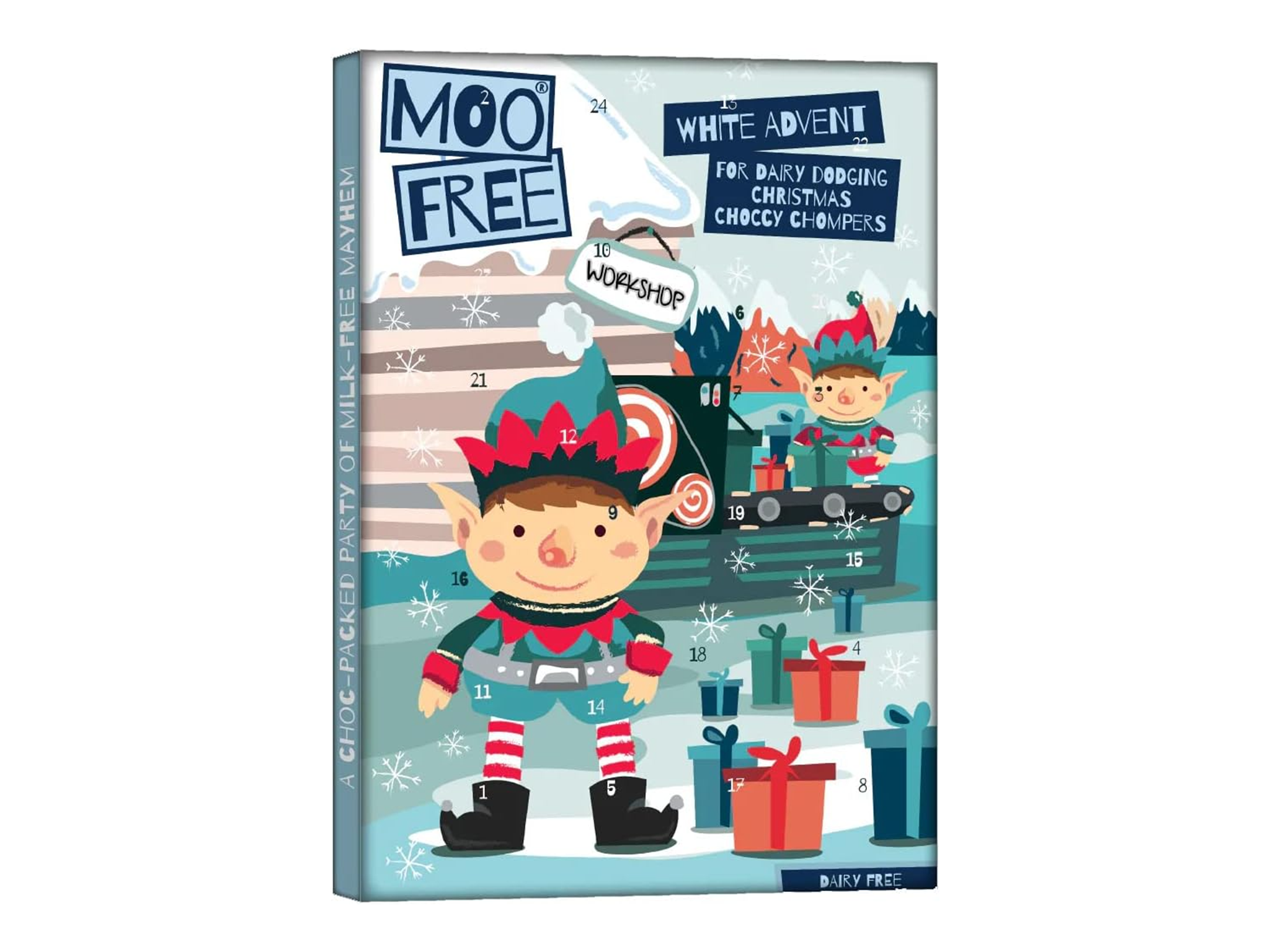 Moo Free white advent calendar