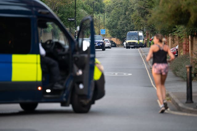 Police in the Chiswick area in west London where Khalife was eventually found (Jamie Lashmar/PA)
