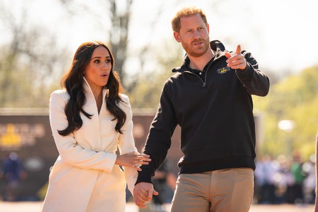 The Duke and Duchess of Sussex attending a previous Invictus Games (Aaron Chown/PA)