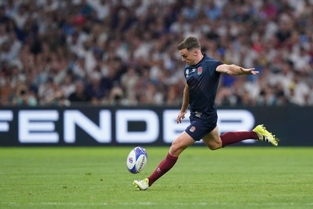 George Ford scores a drop-goal (Mike Egerton/PA)