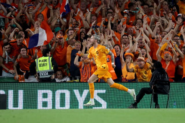 Wout Weghorst’s goal condemned the Republic of Ireland to a 2-1 defeat at home to the Netherlands (Donall Farmer/PA)