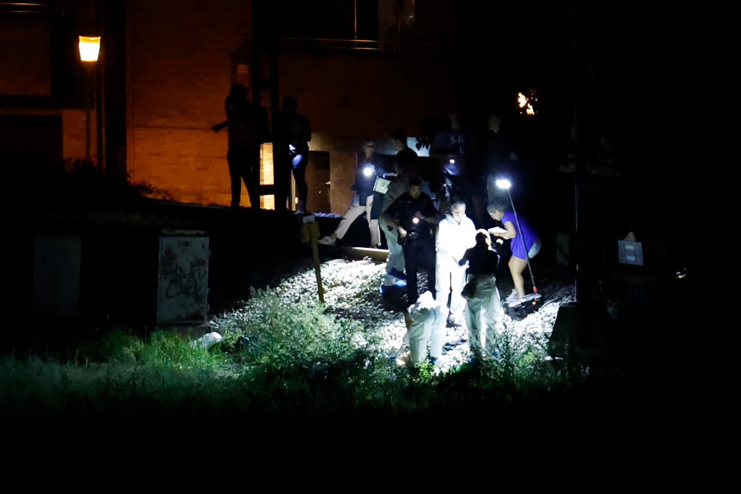 Police arriving at the scene in Barcelona, Spain