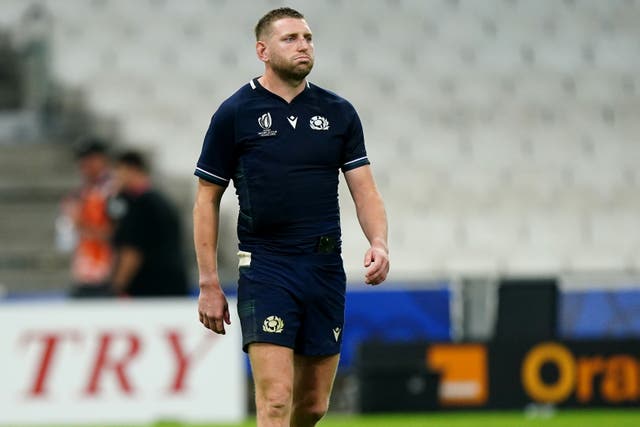 Finn Russell was dejected after Scotland’s defeat on Sunday (Mike Egerton/PA)