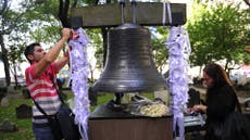 Watch live: Bell of Hope rings in memory of 9/11 victims 22 years on from terror attack