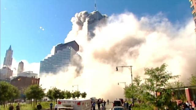 <p>Resurfaced ground zero footage shows reporter unaware Twin Towers had collapsed</p>
