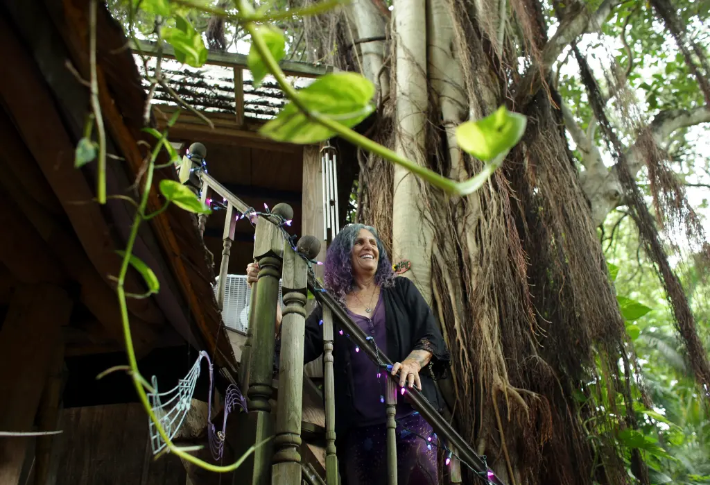 Shawnee Chasser, 72, has lived in her treehouse for 17 years, but now is being forced to tear it down