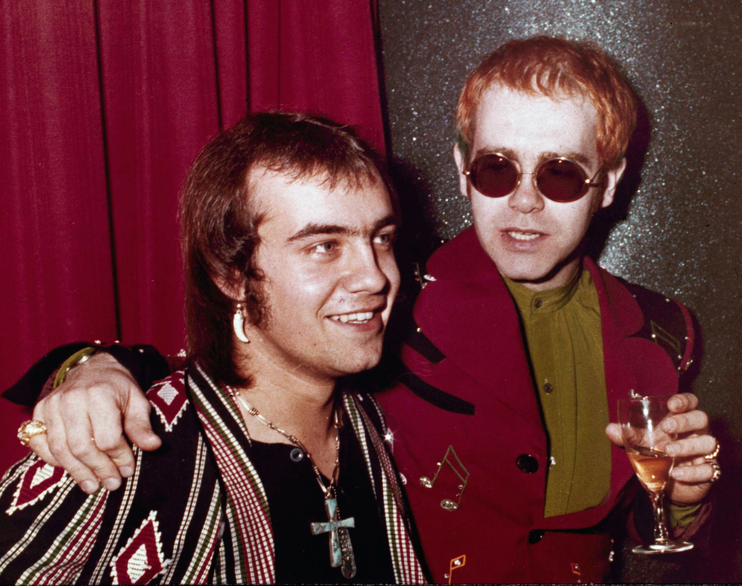 Bernie Taupin with Elton John in 1973