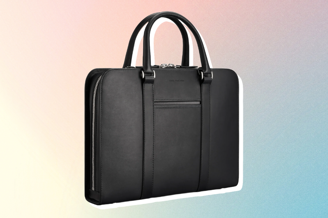 The palissy slim leather briefcase from Carl Friedrik
