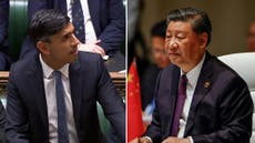 Rishi Sunak vows to ‘defend our democracy and security’ amid China spy accusations