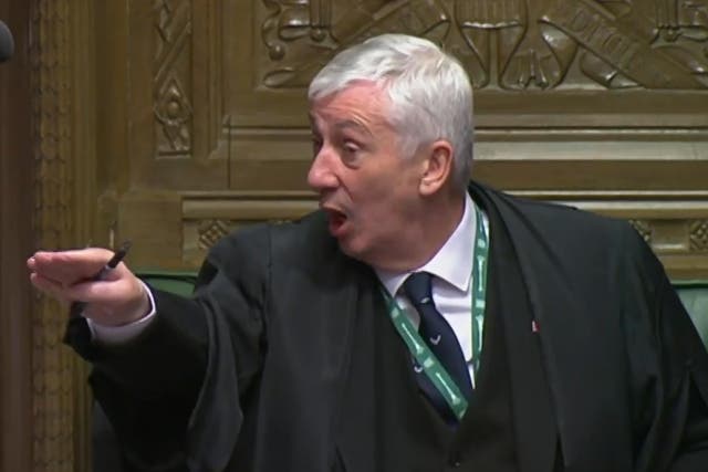 Speaker Sir Lindsay Hoyle warned that discussing the identities of those involved could hamper any future prosecution (House of Commons/PA)