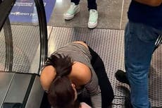 Toddler nearly loses her fingers after sticking them into escalator while mother wasn’t looking