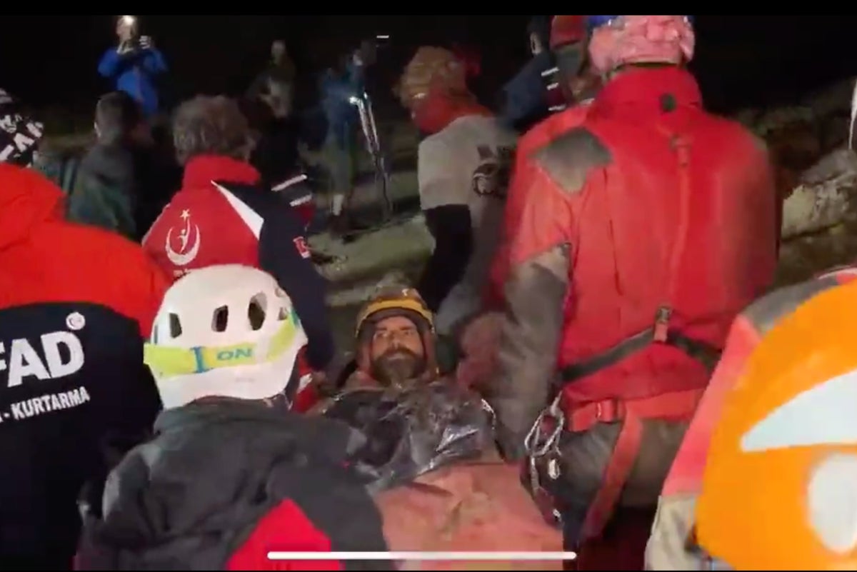 Elation as seriously-ill Mark Dickey reaches surface after being stranded 3,400ft underground in Turkey cave
