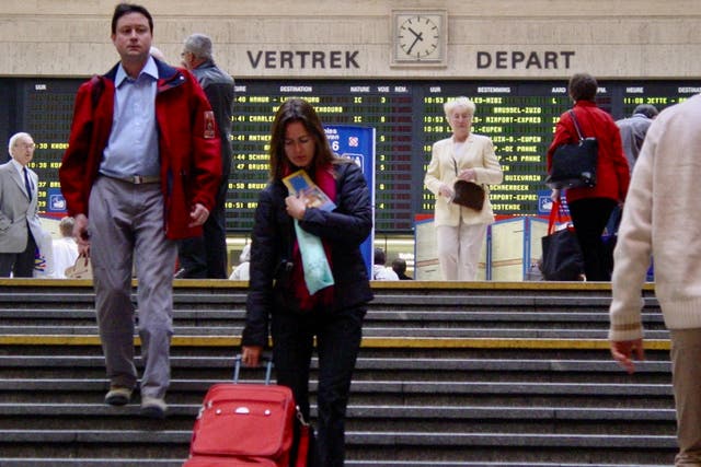 <p>On the move: Brussels Central station. The Belgian capital is one of the destinations on offer from the new version of First Choice</p>