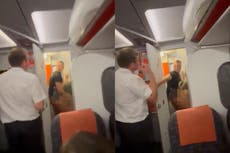Couple escorted off plane after being caught having sex in toilet on easyJet flight