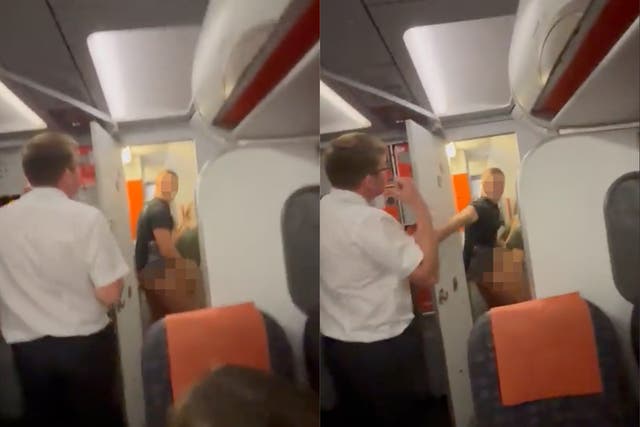 <p>Cabin crew opened the toilet door mid-flight to catch the unsuspecting pair </p>