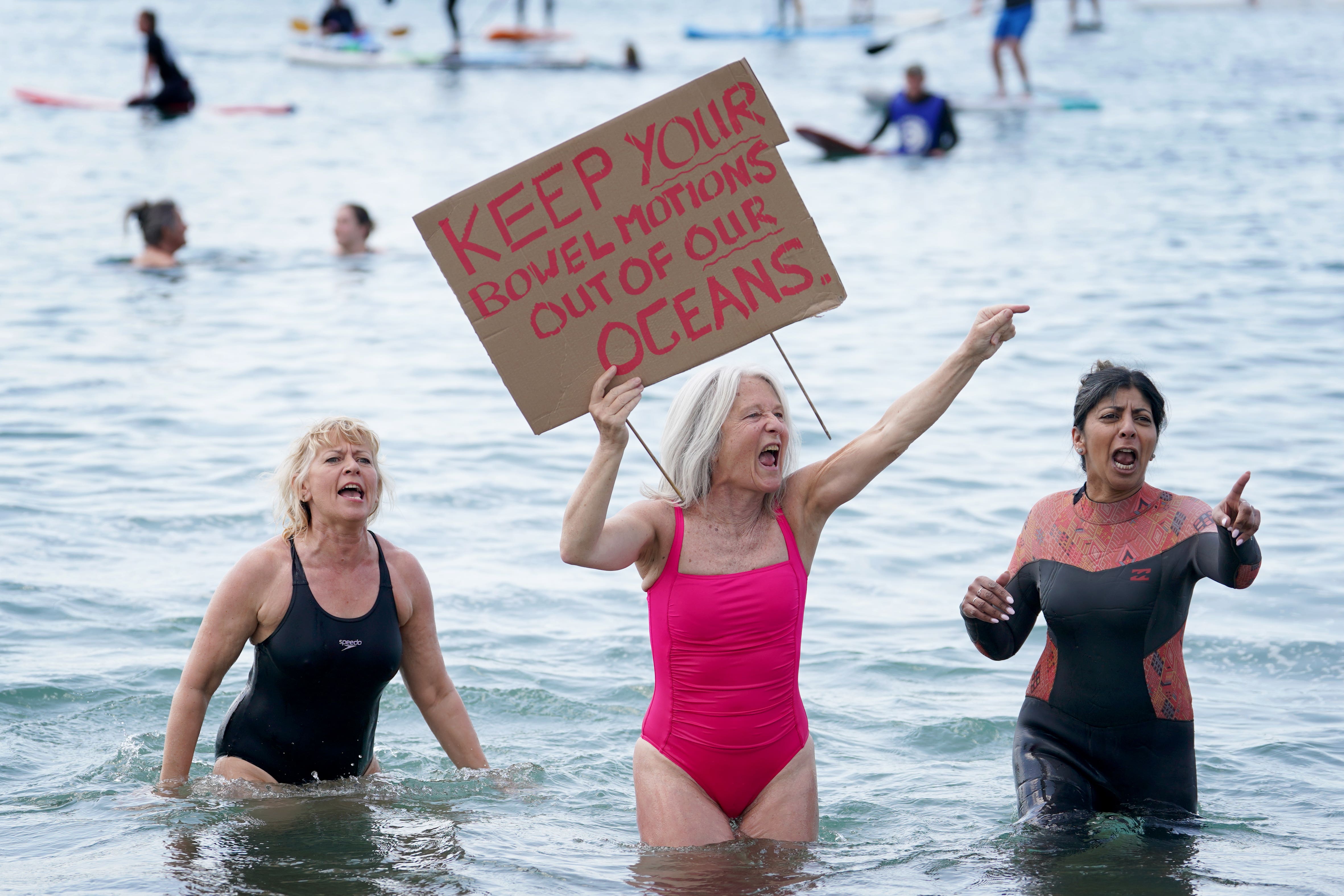 Last year, campaigners took to the sea to protest sewage dumping
