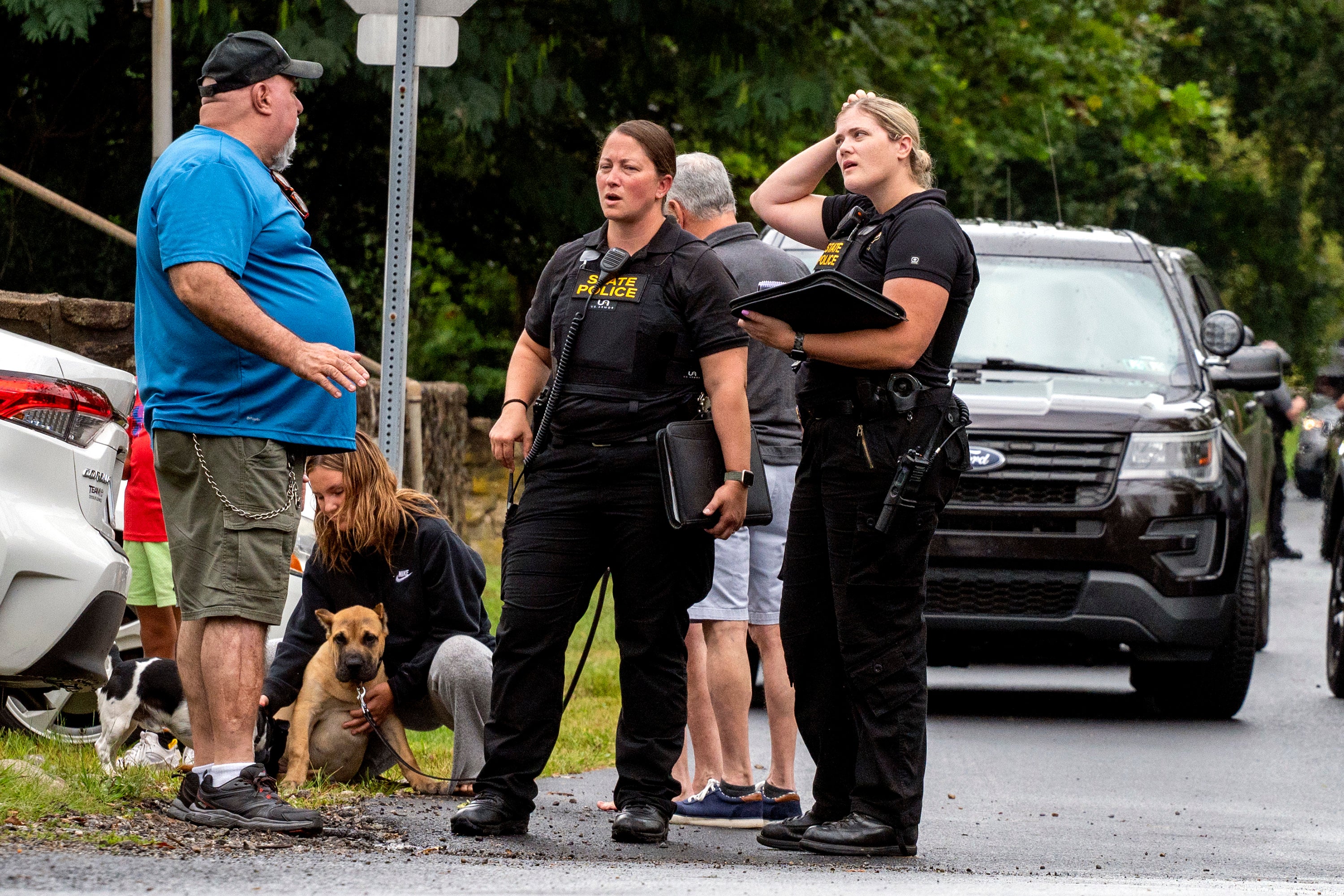 PA State Troopers and other law enforcement officers are on the scene in Nantmeal Village
